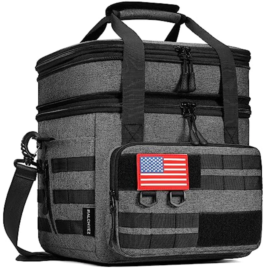 Tactical Lunch Bag Large Heavy Duty Double Deck Insulated Lunch Box Leakproof Expandable Tote Cooler with Shoulder Strap for Ad
Tactical Lunch Bag Large Heavy Duty Double Deck Insulated Lunch Box Leakproof Expandable Tote Cooler with Shoulder Strap for Ad