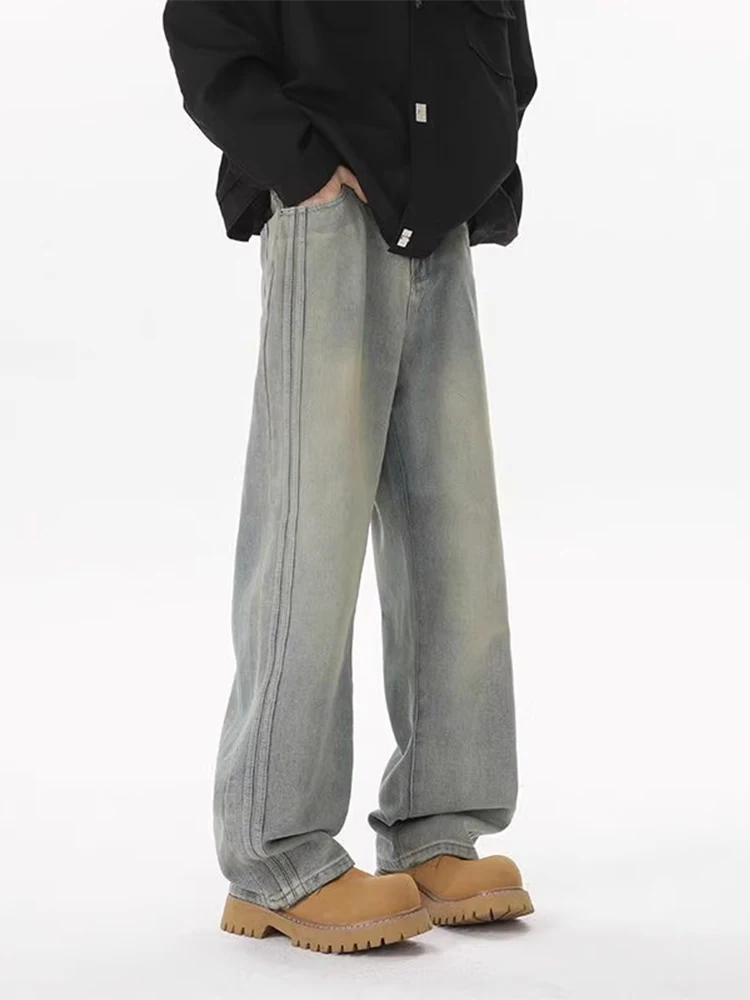Retro Streetwear Yellow Mud Color Men's Jeans Spring Autumn Washed Casual Loose Straight Leg Pants American Style
Retro Streetwear Yellow Mud Color Men's Jeans Spring Autumn Washed Casual Loose Straight Leg Pants American Style