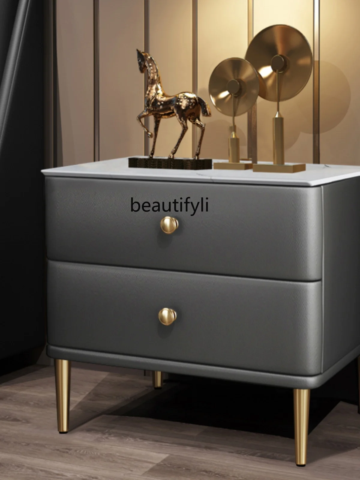 Stone Plate round Corner Anti-Collision Bedside Table Simple Modern Solid Wood Locker Leather Master Bedroom Bedside Cabinet
Stone Plate round Corner Anti-Collision Bedside Table Simple Modern Solid Wood Locker Leather Master Bedroom Bedside Cabinet