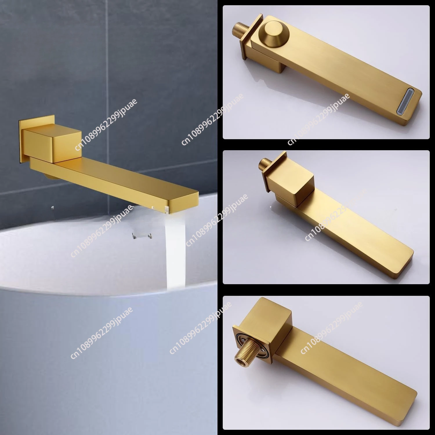 Golden Bath Sprinkler with On/Off Waterfall Bath Faucet Nozzle, Wall Mounted Bath Brass Bathroom Fill Spray
Golden Bath Sprinkler with On/Off Waterfall Bath Faucet Nozzle, Wall Mounted Bath Brass Bathroom Fill Spray