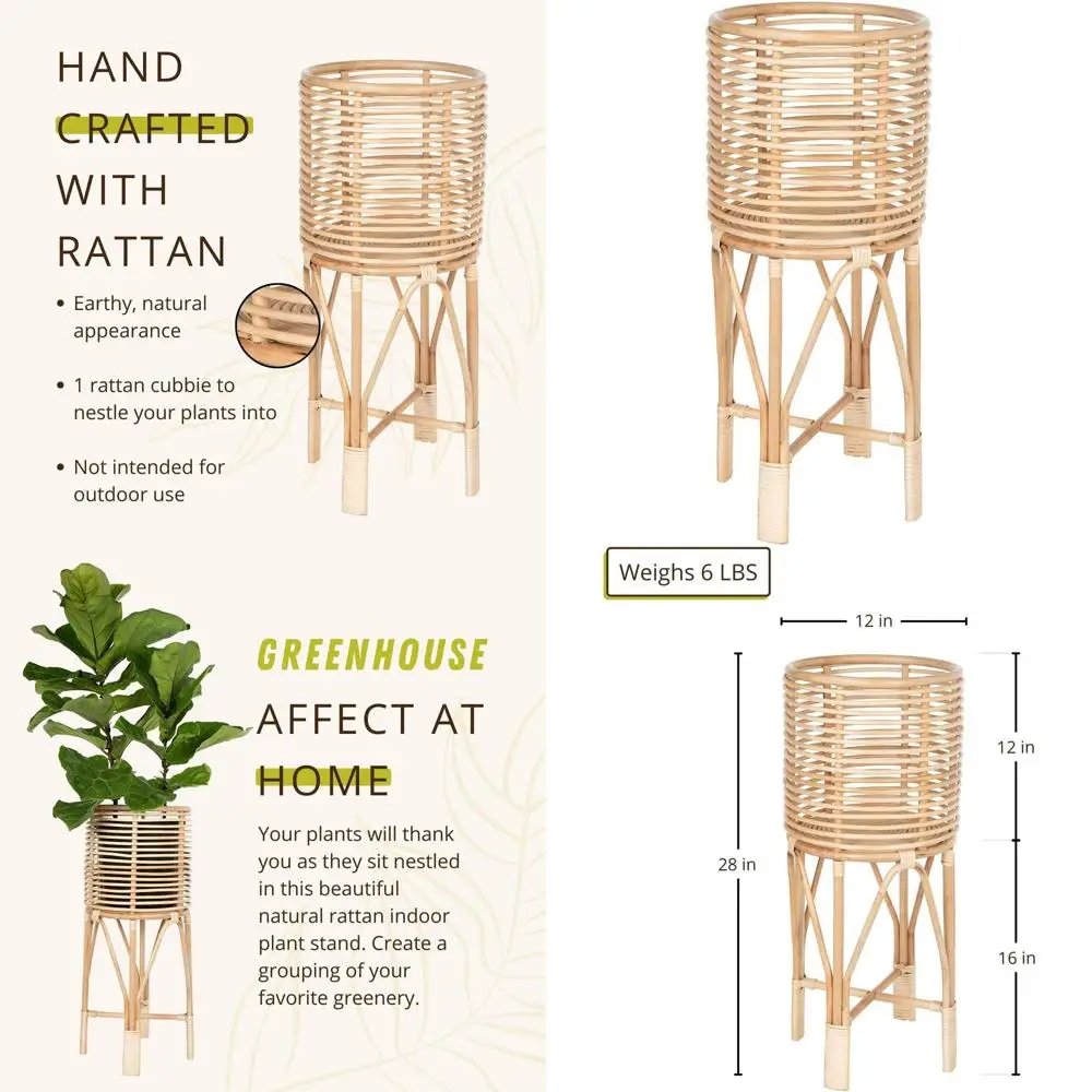 Natural Brown Rattan Tiered Plant Stand - Medium Indoor Plant Holder for Home Storage and Display
Natural Brown Rattan Tiered Plant Stand - Medium Indoor Plant Holder for Home Storage and Display