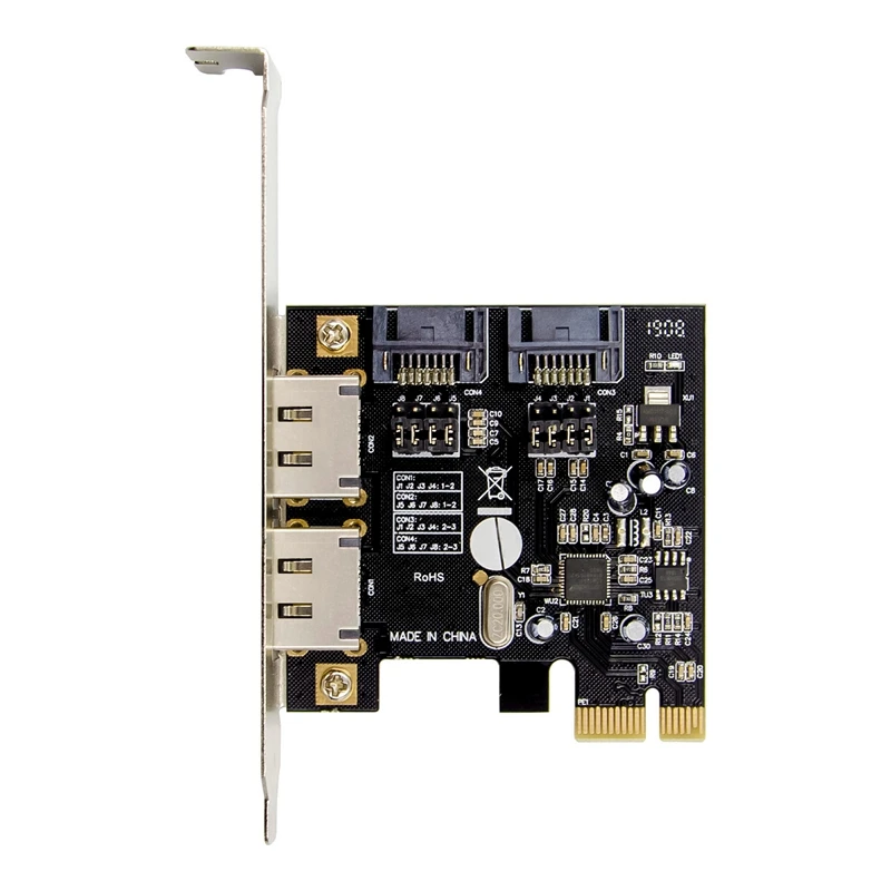 Плата расширения PCIE ESATA SATA III PCI-E к SATA3.0 6 Гбит/с Адаптер PCI-E Express ASM1061 Чипсет для ПК
Плата расширения PCIE ESATA SATA III PCI-E к SATA3.0 6 Гбит/с Адаптер PCI-E Express ASM1061 Чипсет для ПК