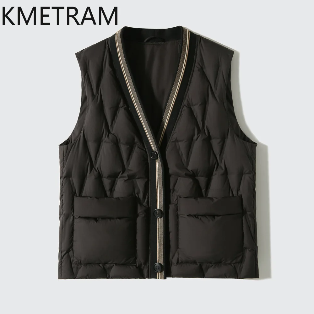 KMETRAM Winter Duck Down Vest V-neck Puffer Jacket Lightweight Outerwears Fashion Winter Clothes Women 2024 Winterjas Dames
KMETRAM Winter Duck Down Vest V-neck Puffer Jacket Lightweight Outerwears Fashion Winter Clothes Women 2024 Winterjas Dames