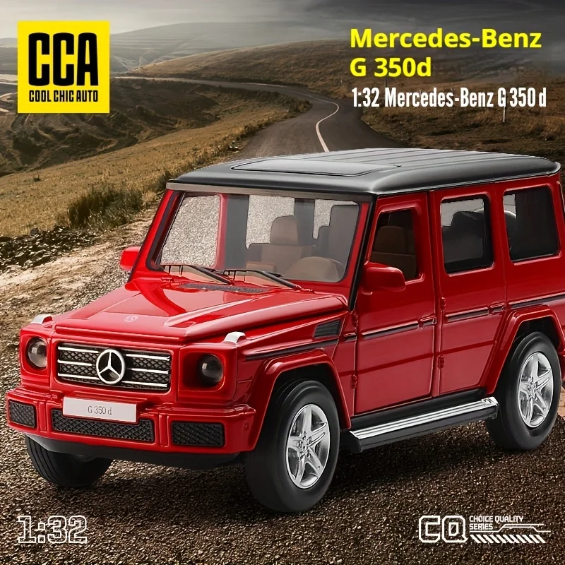 1:32 Mercedes-Benz G350d alloy model car, doors open, pull-back motorised drive, collectible toy, festive gift
1:32 Mercedes-Benz G350d alloy model car, doors open, pull-back motorised drive, collectible toy, festive gift