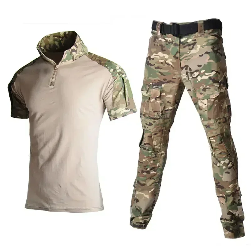 New Summer Tactical Shirts Pants Hunting Clothing Men Training Uniform Tactics Shirts Cargo Pants +Pads Camo Suits
New Summer Tactical Shirts Pants Hunting Clothing Men Training Uniform Tactics Shirts Cargo Pants +Pads Camo Suits