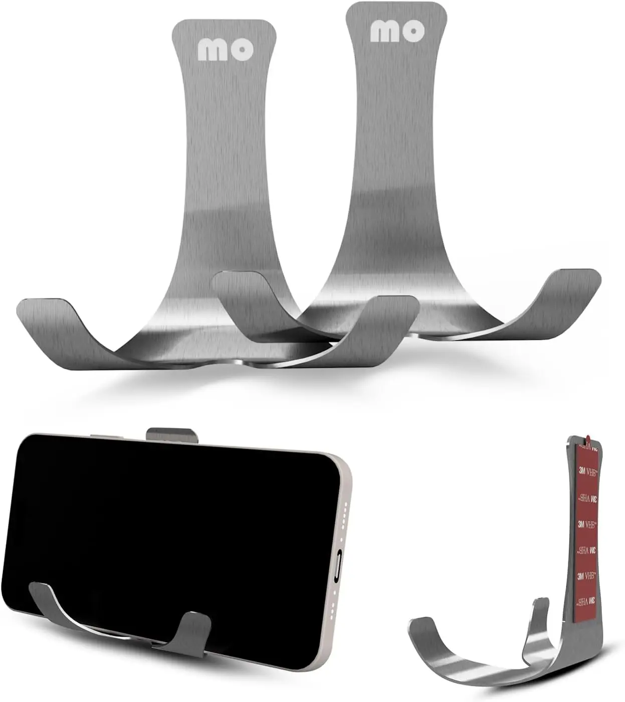 Wall Mount Cell Phone Holder for Kitchen Bathroom, 2 Pack Adhesive Stand for Smartphone Remote Glasses Keys
Wall Mount Cell Phone Holder for Kitchen Bathroom, 2 Pack Adhesive Stand for Smartphone Remote Glasses Keys