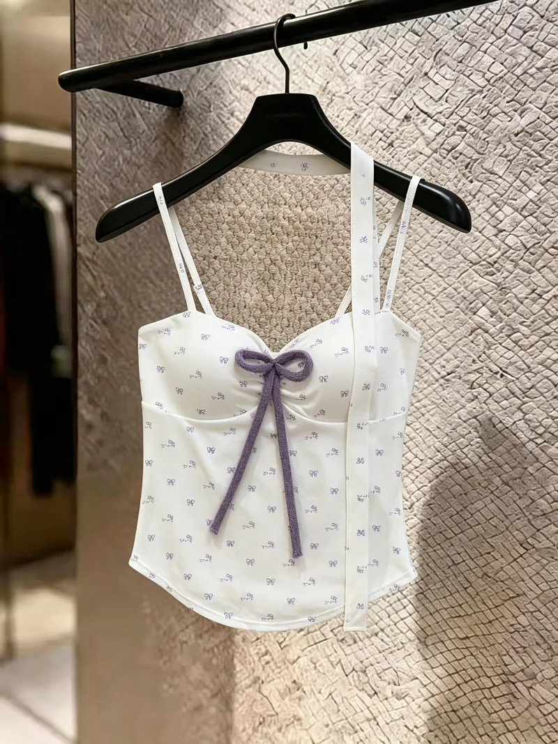 Summer New Style Women's Short Printed Strapless Vest Neck Hanging Silk Knot Top Sweet And Spicy Korean Version
Summer New Style Women's Short Printed Strapless Vest Neck Hanging Silk Knot Top Sweet And Spicy Korean Version