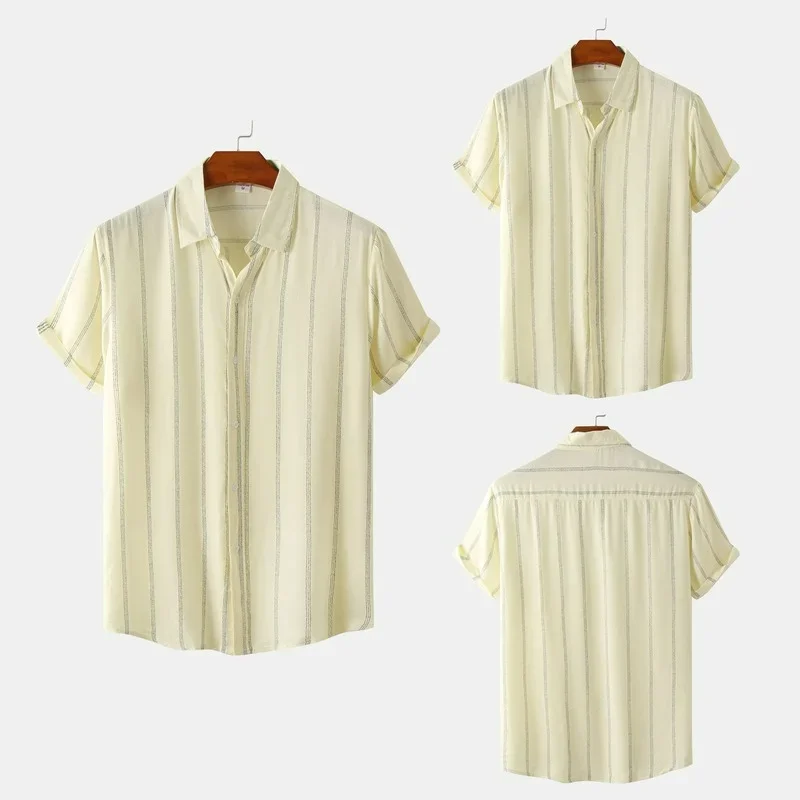 Camisas Para Hombre 2022 Summer New Men's Casual Striped Short Sleeve Shirts Fashion Lapel Button Shirts Tops Men's Clothing
Camisas Para Hombre 2022 Summer New Men's Casual Striped Short Sleeve Shirts Fashion Lapel Button Shirts Tops Men's Clothing
