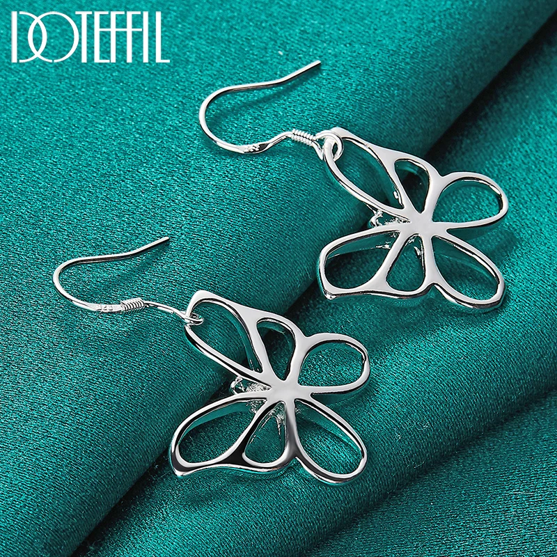 DOTEFFIL 925 Sterling Silver Hollow Butterfly Drop Earrings For Woman Wedding Engagement Fashion Party Charm Jewelry
DOTEFFIL 925 Sterling Silver Hollow Butterfly Drop Earrings For Woman Wedding Engagement Fashion Party Charm Jewelry