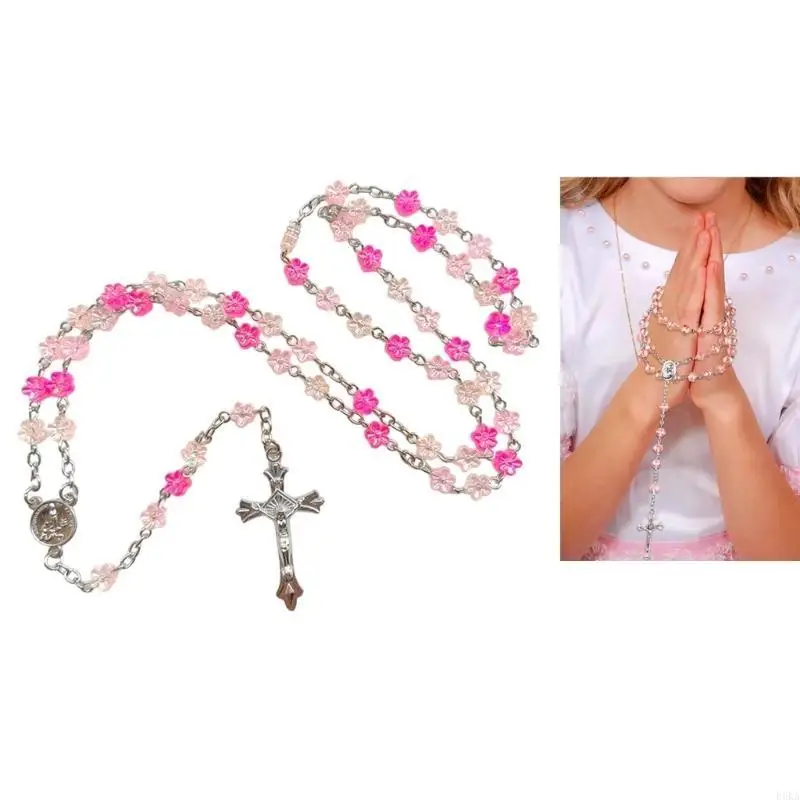 Religious Rosary Necklace Flower Beads Crosses Pendant Necklace Christian Beads Medallions Necklace Jewelry Gift
Religious Rosary Necklace Flower Beads Crosses Pendant Necklace Christian Beads Medallions Necklace Jewelry Gift