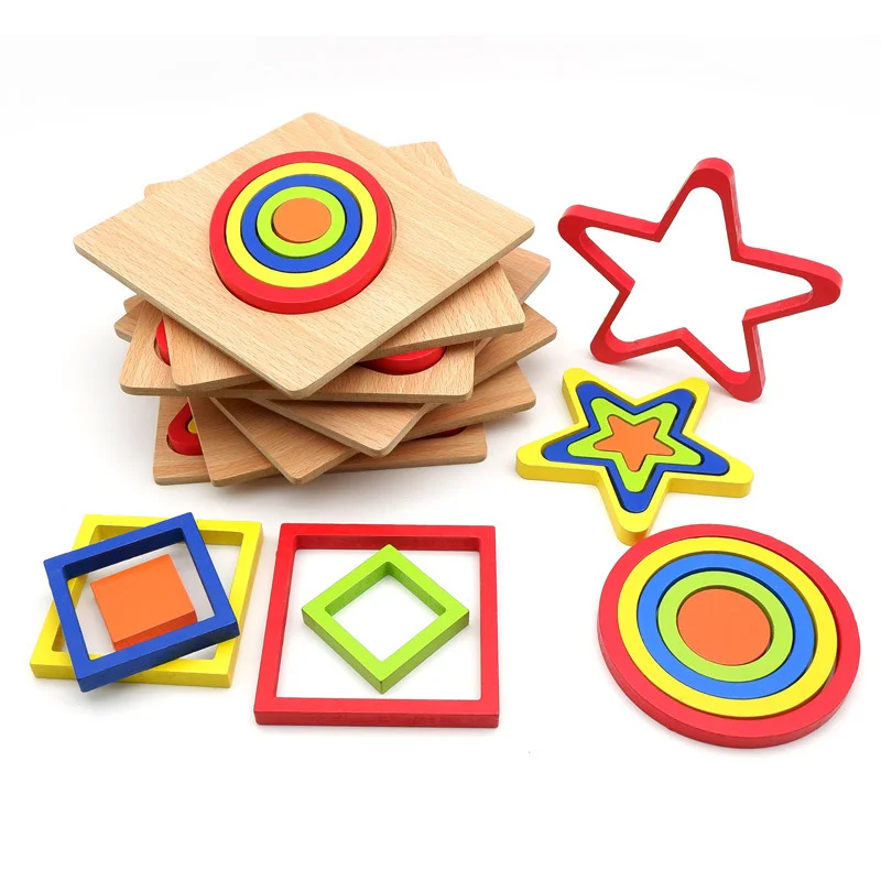 Wooden Geometric Shapes Puzzle Colorful Board 3D Wood Jigsaw Toys for Kids Montessori Early Learning Educational Toy
Wooden Geometric Shapes Puzzle Colorful Board 3D Wood Jigsaw Toys for Kids Montessori Early Learning Educational Toy