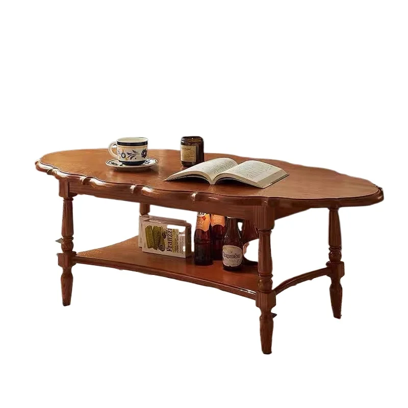 French retro solid wood double-layer coffee table small apartment living room 2025 new design high-end art petal low table
French retro solid wood double-layer coffee table small apartment living room 2025 new design high-end art petal low table