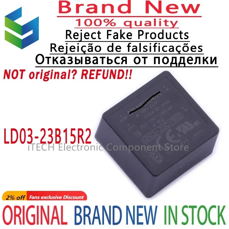 Оригинальный и подлинный модуль питания LD03-23B15R 2, конвертер 85-305 в, поворот 15 В/мА, 3 Вт, 1 шт.
Оригинальный и подлинный модуль питания LD03-23B15R 2, конвертер 85-305 в, поворот 15 В/мА, 3 Вт, 1 шт.