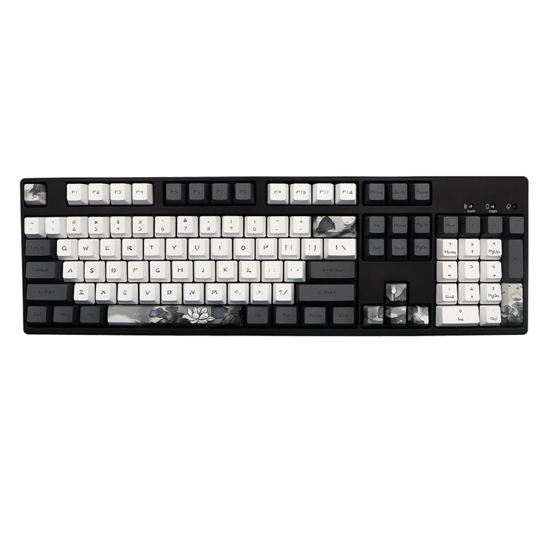 Ink Lotus Mechanical Keyboard Keycaps 124PCS OEM Profile Dye Sub Key Cover Compatible with Cherry MX dz60 Anne Pro2 gk61
Ink Lotus Mechanical Keyboard Keycaps 124PCS OEM Profile Dye Sub Key Cover Compatible with Cherry MX dz60 Anne Pro2 gk61