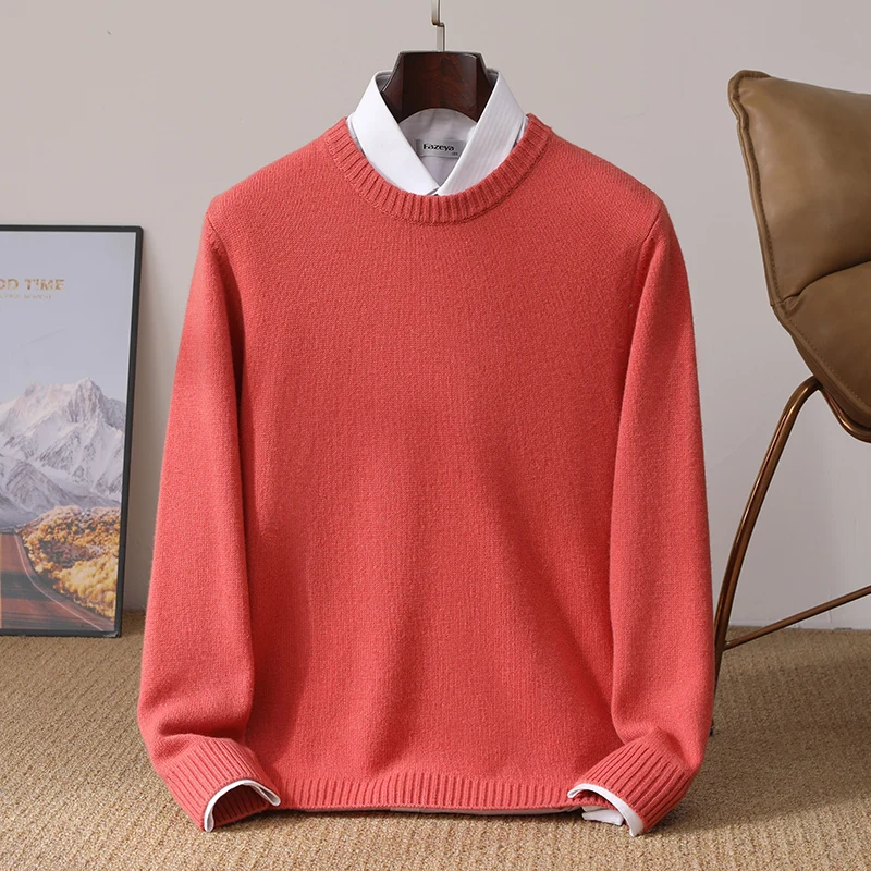 Autumn And Winter New 100% Pure Wool Men's Round Neck Thick Sweater Loose Knit Bottoming Shirt Cashmere Top
Autumn And Winter New 100% Pure Wool Men's Round Neck Thick Sweater Loose Knit Bottoming Shirt Cashmere Top
