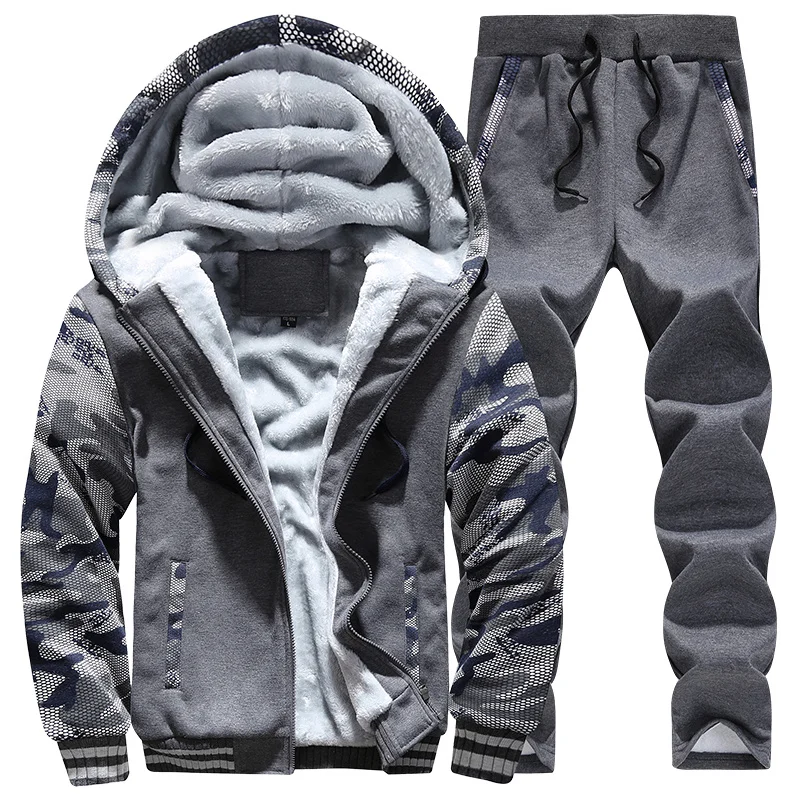 New Winter Tracksuits Men Set Thick Fleece Hoodies+Pants Suit Zipper Hooded Sweatshirt Sportswear Set Male Hoodie Sporting Suits
New Winter Tracksuits Men Set Thick Fleece Hoodies+Pants Suit Zipper Hooded Sweatshirt Sportswear Set Male Hoodie Sporting Suits