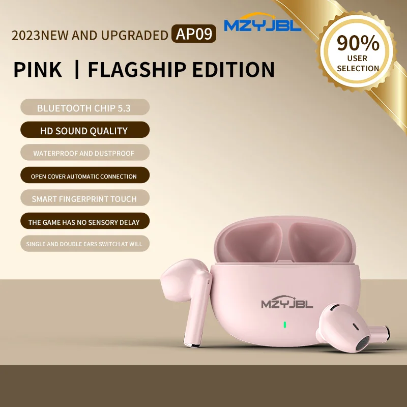 MZYJBL TWS Bluetooth 5.3 Earphones AP09 True Wireless Earbuds Touch Control Gaming Headphones Waterproof Sport Headset Headphone
MZYJBL TWS Bluetooth 5.3 Earphones AP09 True Wireless Earbuds Touch Control Gaming Headphones Waterproof Sport Headset Headphone