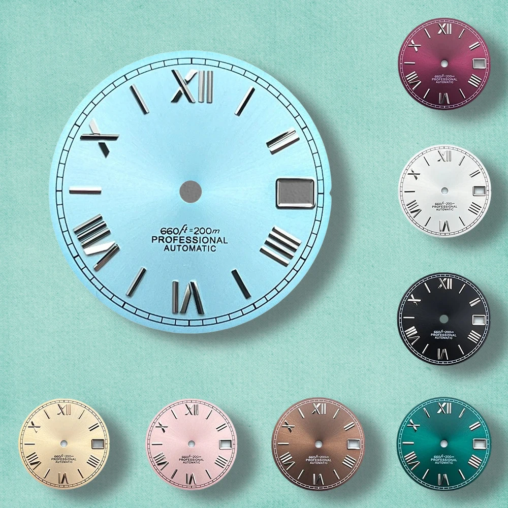 28.5mm S Logo Rome Dial Fit NH35/NH36/4R/7S Japanese Automatic Movement Sunray Dial Watch Modification Accessories
28.5mm S Logo Rome Dial Fit NH35/NH36/4R/7S Japanese Automatic Movement Sunray Dial Watch Modification Accessories