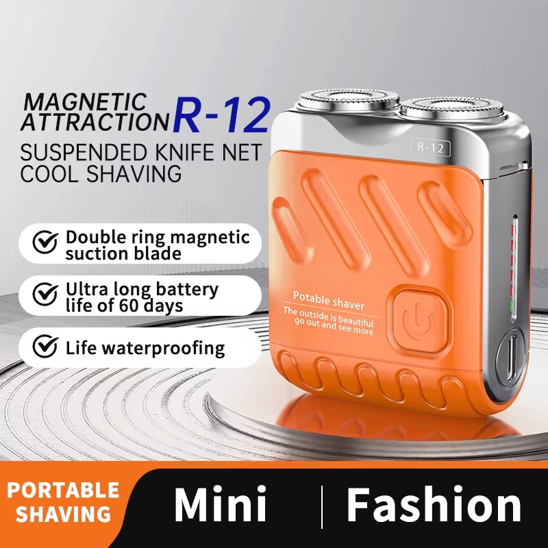 Mini Portable Electric Shaver Travel Luggage Design Magnetic Detachable Double Blade Wet Dry Type-C Rechargeable Men's Razor
Mini Portable Electric Shaver Travel Luggage Design Magnetic Detachable Double Blade Wet Dry Type-C Rechargeable Men's Razor