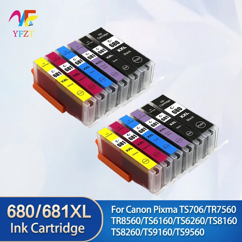 PGI-680 CLI-681 Compatible Ink cartridge For Canon PIXMA TS706 TR7560 TR8560 TS6160 TS6260 TS8160 TS8260 TS9160 TS9560 Printer
PGI-680 CLI-681 Compatible Ink cartridge For Canon PIXMA TS706 TR7560 TR8560 TS6160 TS6260 TS8160 TS8260 TS9160 TS9560 Printer