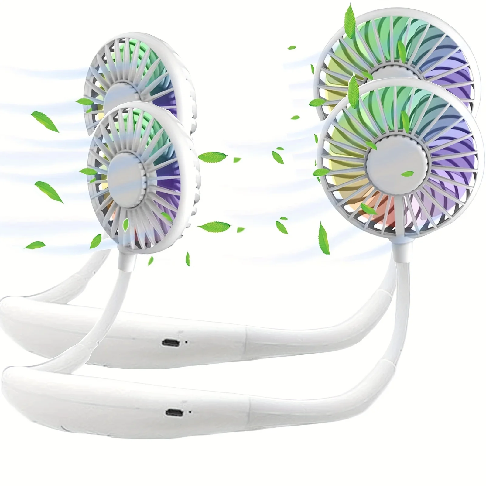 2Pcs Upgraded Version Portable Neck Fan, Color Changing LED, with Aromatherapy, ° Free Rotation, and Lower Noise Strong Airflow
2Pcs Upgraded Version Portable Neck Fan, Color Changing LED, with Aromatherapy, ° Free Rotation, and Lower Noise Strong Airflow