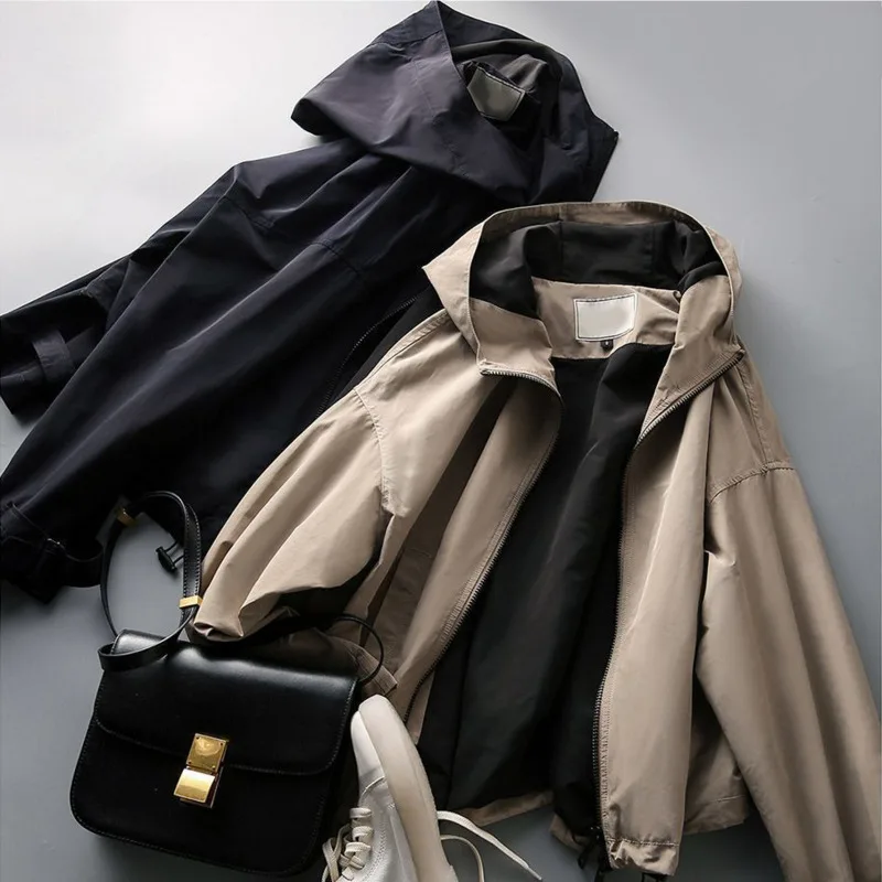 Women Vintage Trench Coat Long Sleeve Solid Personalized Office Lady Jackets Temperament Elegant Hooded Trench Coat
Women Vintage Trench Coat Long Sleeve Solid Personalized Office Lady Jackets Temperament Elegant Hooded Trench Coat
