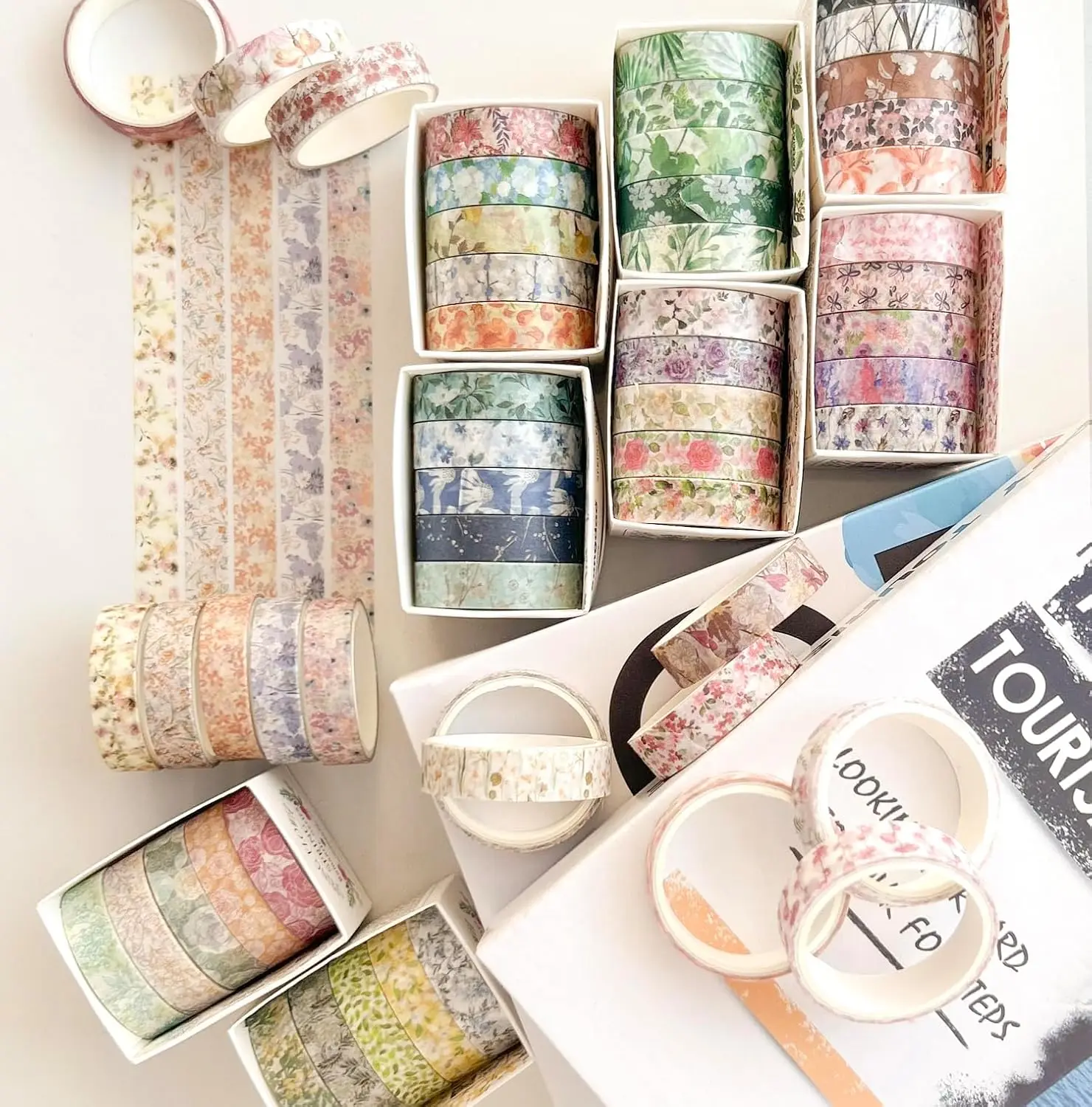 5rolls/pack Spring Flowers Romantic Series Washi Tapes Multi Color Floral Pattern Decorative Skinny Blooms Masking Tapes A7909
5rolls/pack Spring Flowers Romantic Series Washi Tapes Multi Color Floral Pattern Decorative Skinny Blooms Masking Tapes A7909