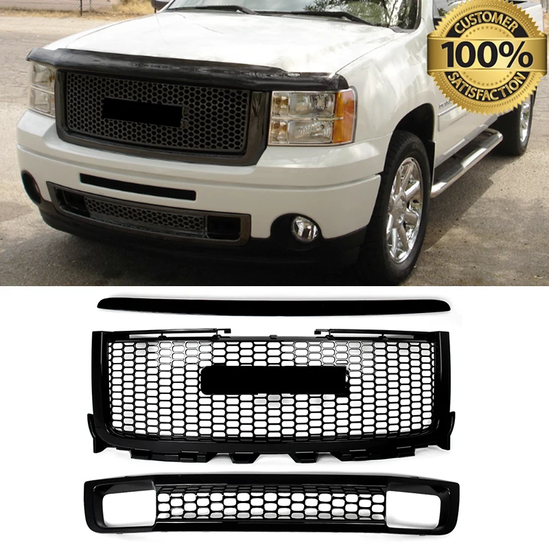 Front Upper+Lower Grille Bug Shields Replace For GMC Sierra 2500HD 3500HD Denali Glossy Black Front Bumper Grille Racing Grills
Front Upper+Lower Grille Bug Shields Replace For GMC Sierra 2500HD 3500HD Denali Glossy Black Front Bumper Grille Racing Grills