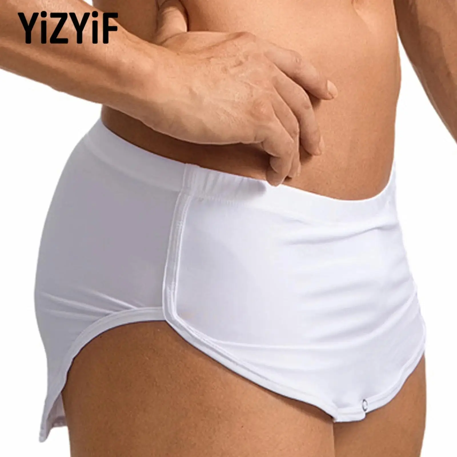 Men Sides Split Press Button Crotch Boxer Briefs Gym Fitness Cycling Running Shorts Quick-Drying Athletic Shorts Casual Homewear
Men Sides Split Press Button Crotch Boxer Briefs Gym Fitness Cycling Running Shorts Quick-Drying Athletic Shorts Casual Homewear