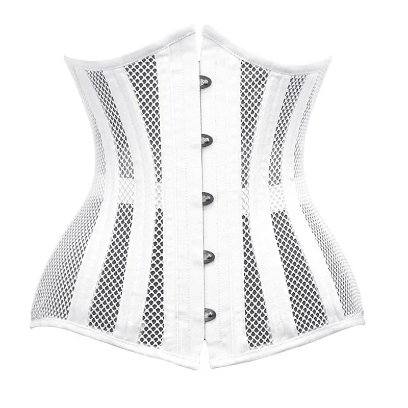 24 Double Steel Boned Underbust Corset Women's Breathable Mesh Bustier Slimming Waist Training Short Torso Body Shaper Cincher
24 Double Steel Boned Underbust Corset Women's Breathable Mesh Bustier Slimming Waist Training Short Torso Body Shaper Cincher