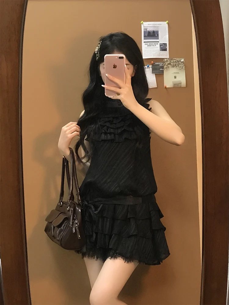 Summer New Pure Desire Slimming Set Short Skirt Two-Piece Set Cake Puffy Short Skirt Polyester Fiber Sweet Style for Women
Summer New Pure Desire Slimming Set Short Skirt Two-Piece Set Cake Puffy Short Skirt Polyester Fiber Sweet Style for Women