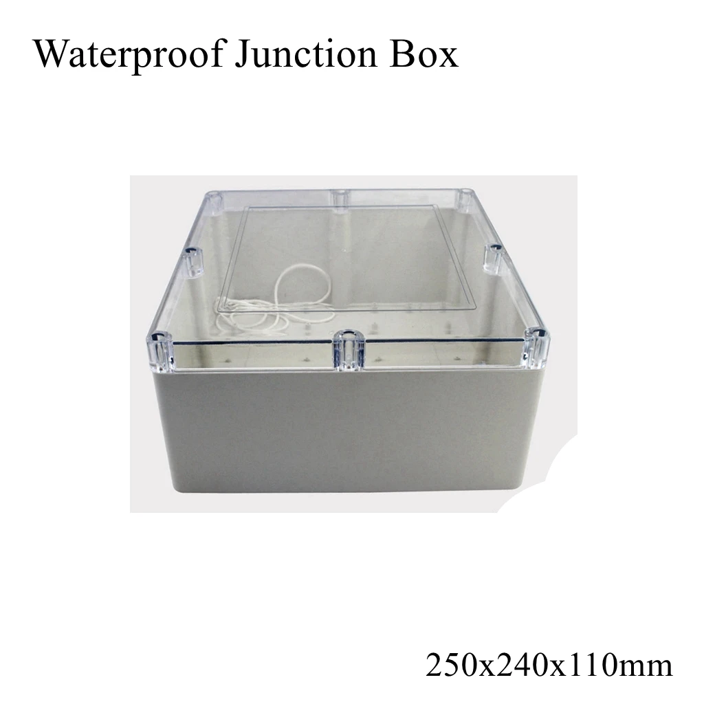 250x240x110mm Junction Box Clear Transparent Cover IP65 ABS PC Waterproof Plastic Enclosure Box Project Instrument Case Outdoor
250x240x110mm Junction Box Clear Transparent Cover IP65 ABS PC Waterproof Plastic Enclosure Box Project Instrument Case Outdoor