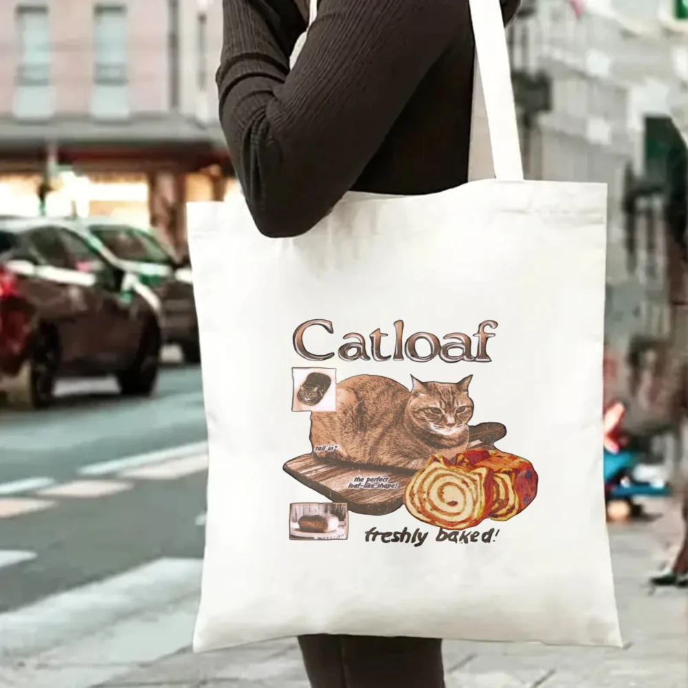 Catloaf Freshly Baked Print Canvas Tote Bag, Women Shoulder Bag, Funny Bread Cat Handbag for Food Lovers
Catloaf Freshly Baked Print Canvas Tote Bag, Women Shoulder Bag, Funny Bread Cat Handbag for Food Lovers
