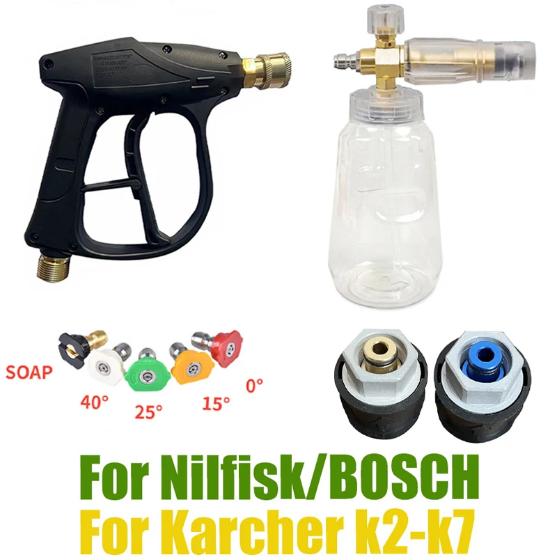 1LFoam Lance Fully Transparent for Car Washers with Nozzle Foam Gun Foam Genenrator Sprayer Cannon for High Pressure Water Pumps
1LFoam Lance Fully Transparent for Car Washers with Nozzle Foam Gun Foam Genenrator Sprayer Cannon for High Pressure Water Pumps