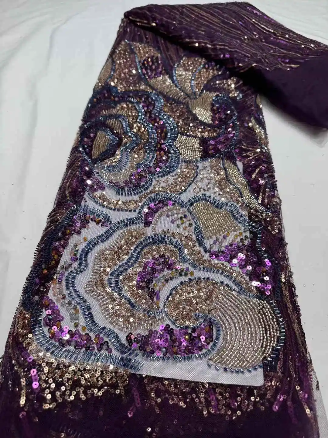 Luxury African Beads Groom Tulle lace Fabric 2025 High Quality Sequins Embroidery French Tulle Laces For Nigeiran Party Dress
Luxury African Beads Groom Tulle lace Fabric 2025 High Quality Sequins Embroidery French Tulle Laces For Nigeiran Party Dress