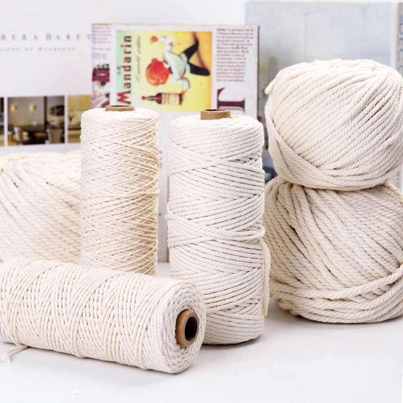 10-400M Natural Cotton Cord Rope String 100% Cotton Macrame Cords Twine Crafts DIY Knitting Wedding Decor 1/2/3/4/5/6/8/10mm
10-400M Natural Cotton Cord Rope String 100% Cotton Macrame Cords Twine Crafts DIY Knitting Wedding Decor 1/2/3/4/5/6/8/10mm