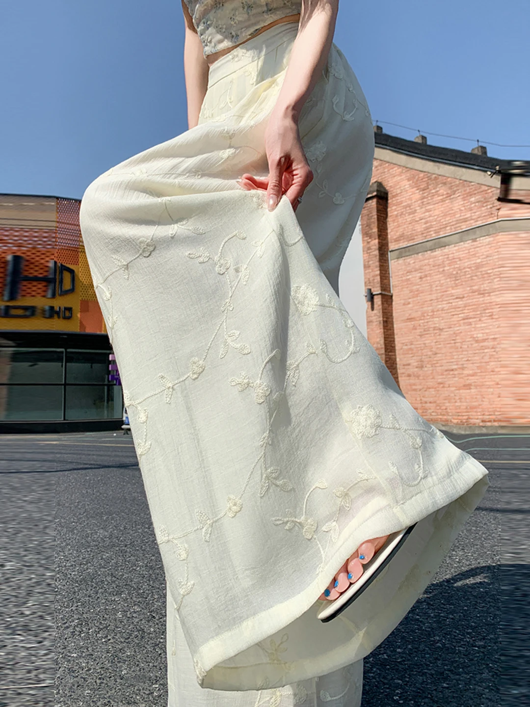 Elegant Embroidered Wide Leg Casual Pants High Waist Straight Cut Women's Summer New Style Polyester Fiber Non-Stretchy
Elegant Embroidered Wide Leg Casual Pants High Waist Straight Cut Women's Summer New Style Polyester Fiber Non-Stretchy