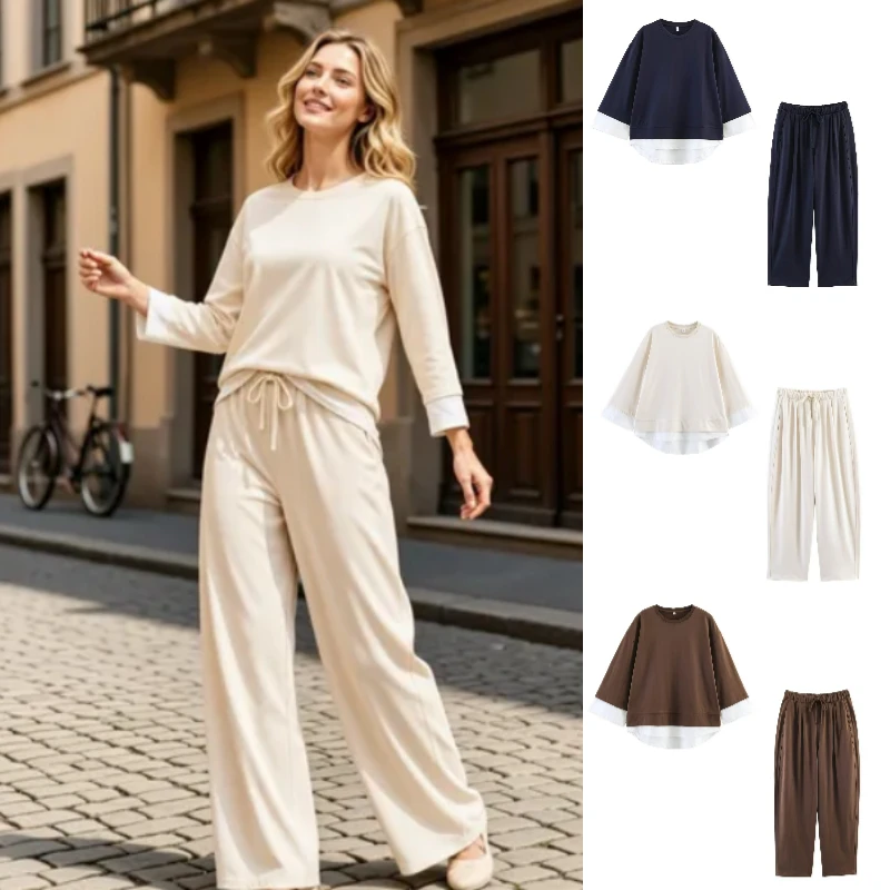 Women's Set 2026 Summer New Solid Color Long Sleeve Spliced Hoodie Balloon Pants Casual Fashion Personality Two Piece Outfit
Women's Set 2026 Summer New Solid Color Long Sleeve Spliced Hoodie Balloon Pants Casual Fashion Personality Two Piece Outfit