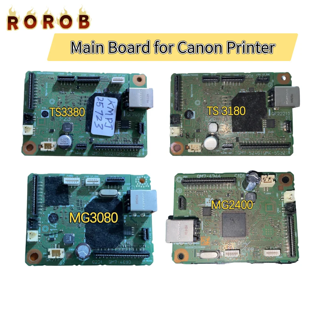 Original Motherboard Main Board for Canon MG3080 MG2580s TS3180 MG2580 MG2980 TS3380 MG2400 MG2540s Printer Logic Board
Original Motherboard Main Board for Canon MG3080 MG2580s TS3180 MG2580 MG2980 TS3380 MG2400 MG2540s Printer Logic Board