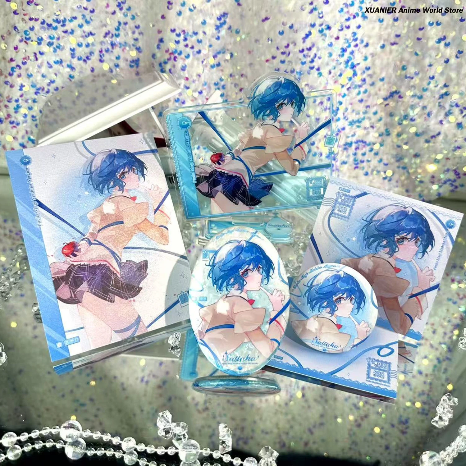 Puella Magi Madoka MagicaMiki Sayaka Theme Acrylic Stand Figure Model Anime Standing Sign Desktop Decor Badge Brooch Cards
Puella Magi Madoka MagicaMiki Sayaka Theme Acrylic Stand Figure Model Anime Standing Sign Desktop Decor Badge Brooch Cards