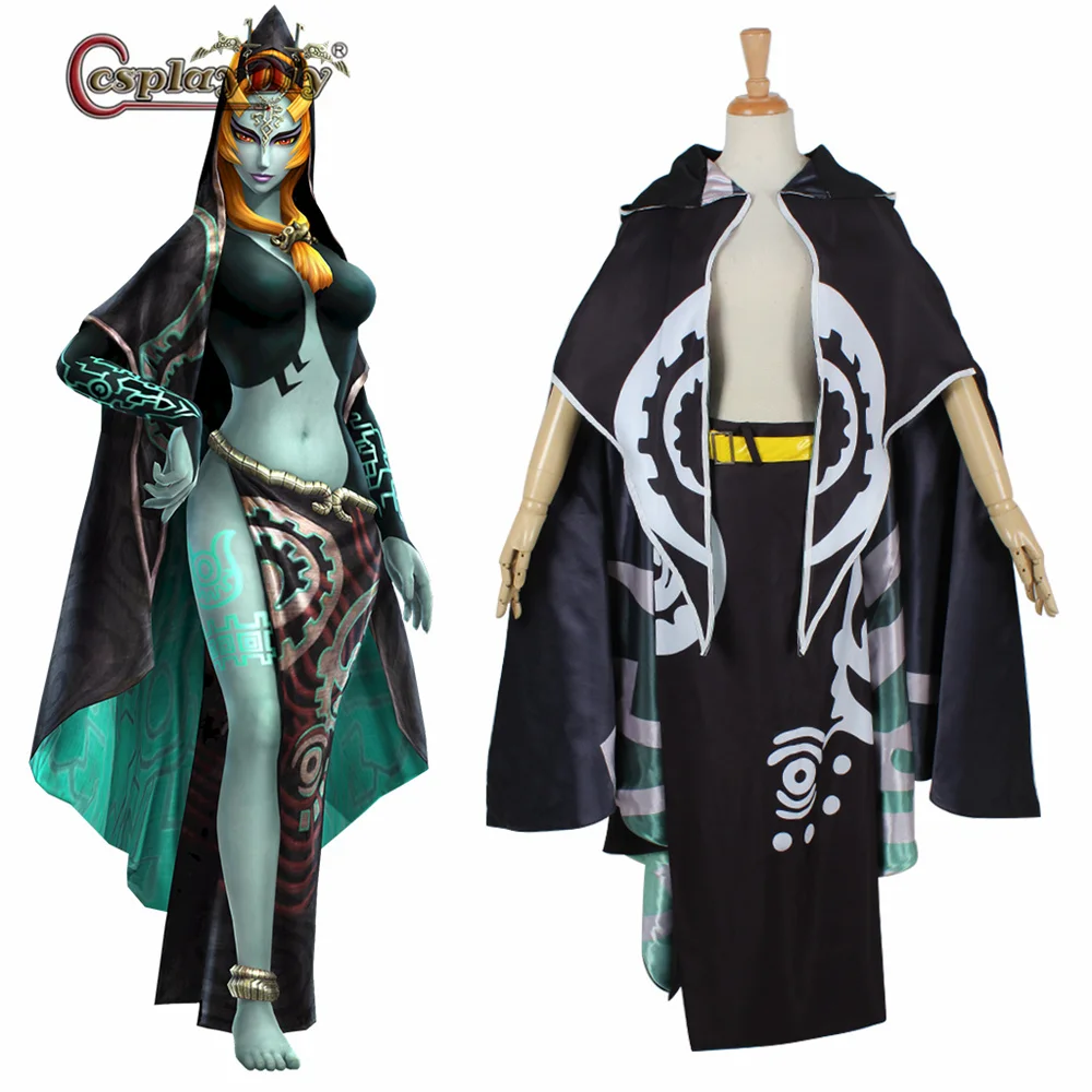 Game Midna Princess Cosplay Costume Woman's Black Skirt Cloak Outfit Halloween Show Twilight Dress
Game Midna Princess Cosplay Costume Woman's Black Skirt Cloak Outfit Halloween Show Twilight Dress