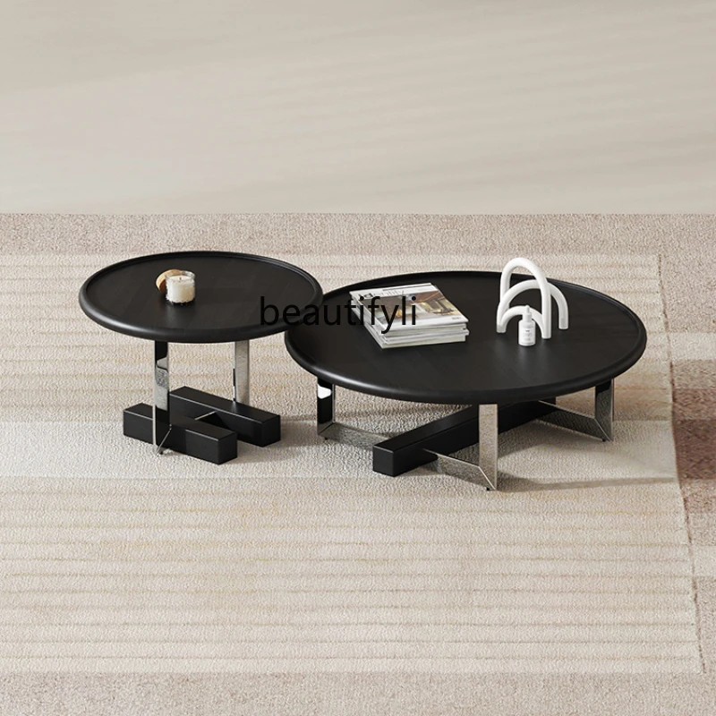 Living Room Home Size round Tea Table Italian Simple Designer Model High and Low Combination Tea Table
Living Room Home Size round Tea Table Italian Simple Designer Model High and Low Combination Tea Table