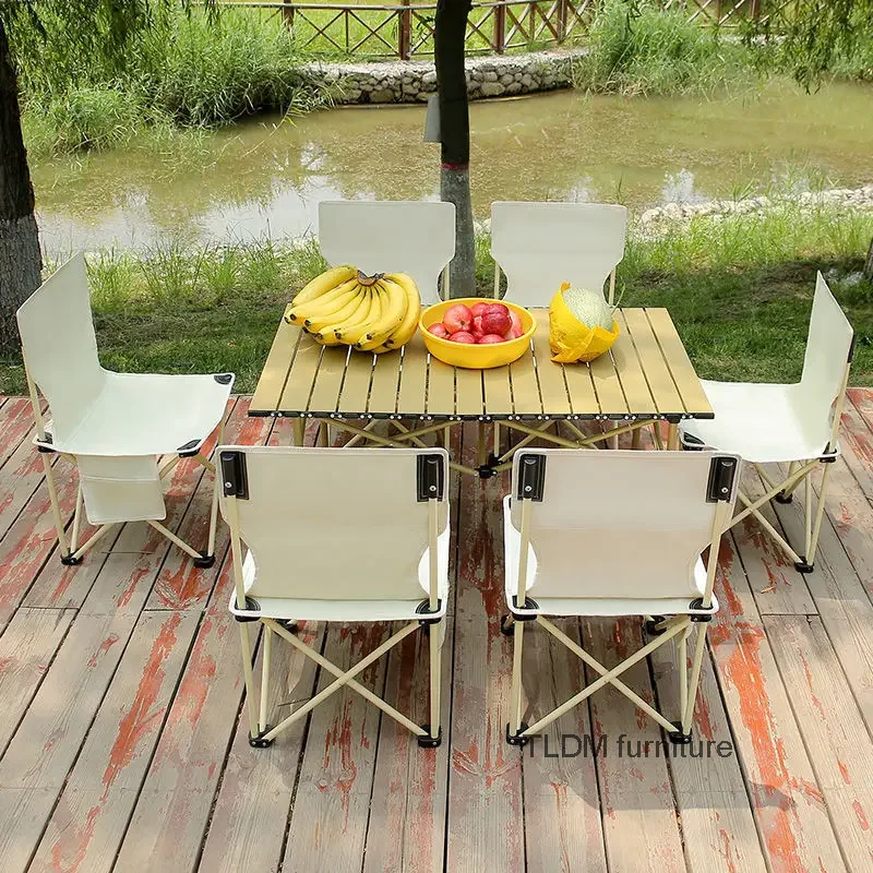 Outdoor Tables With Chairs Aluminum Alloy Portable Folding Cable Light Leisure Egg Roll Table Camping Picnic Vehicle Car Mobile
Outdoor Tables With Chairs Aluminum Alloy Portable Folding Cable Light Leisure Egg Roll Table Camping Picnic Vehicle Car Mobile