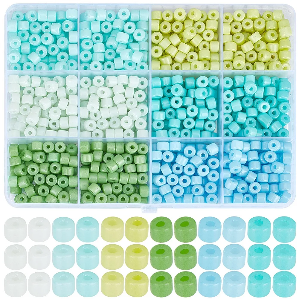 168G 6 Colors Opaque Baking Paint Glass Seed Beads Round Hole Cylinder Mixed Color 4x5.5mm Hole: 1.8mm 28g/color
168G 6 Colors Opaque Baking Paint Glass Seed Beads Round Hole Cylinder Mixed Color 4x5.5mm Hole: 1.8mm 28g/color