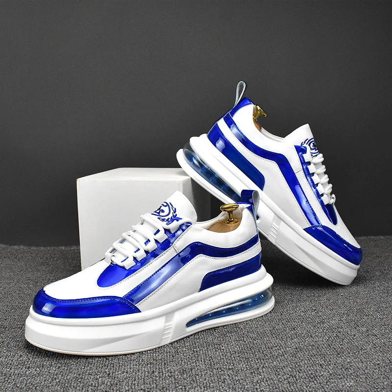 Korean style men's fashion natural leather shoes lace-up oxfords shoe air cushion sneakers party prom flats platform footwear
Korean style men's fashion natural leather shoes lace-up oxfords shoe air cushion sneakers party prom flats platform footwear