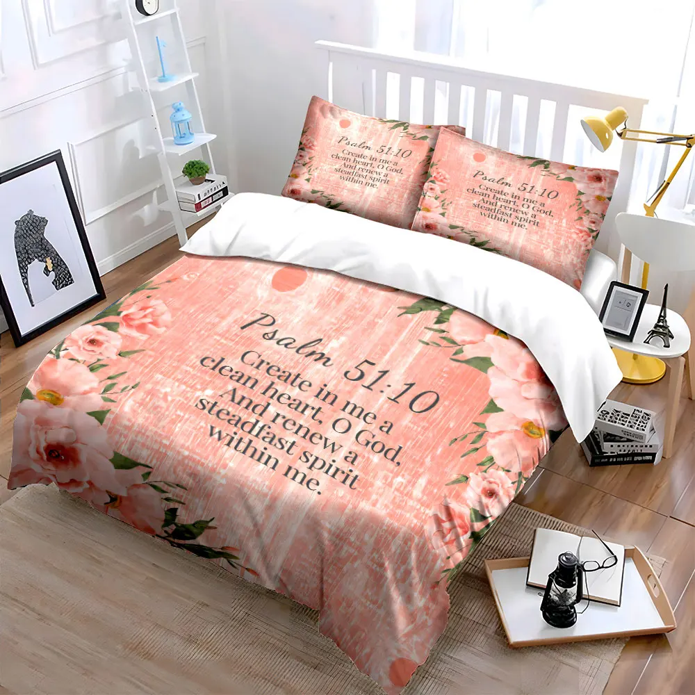 "Inspirational Bible Verses theme printed bedding Set" kid's and adults' bedroom decor, Exquisite three-piece bedding set gift
"Inspirational Bible Verses theme printed bedding Set" kid's and adults' bedroom decor, Exquisite three-piece bedding set gift