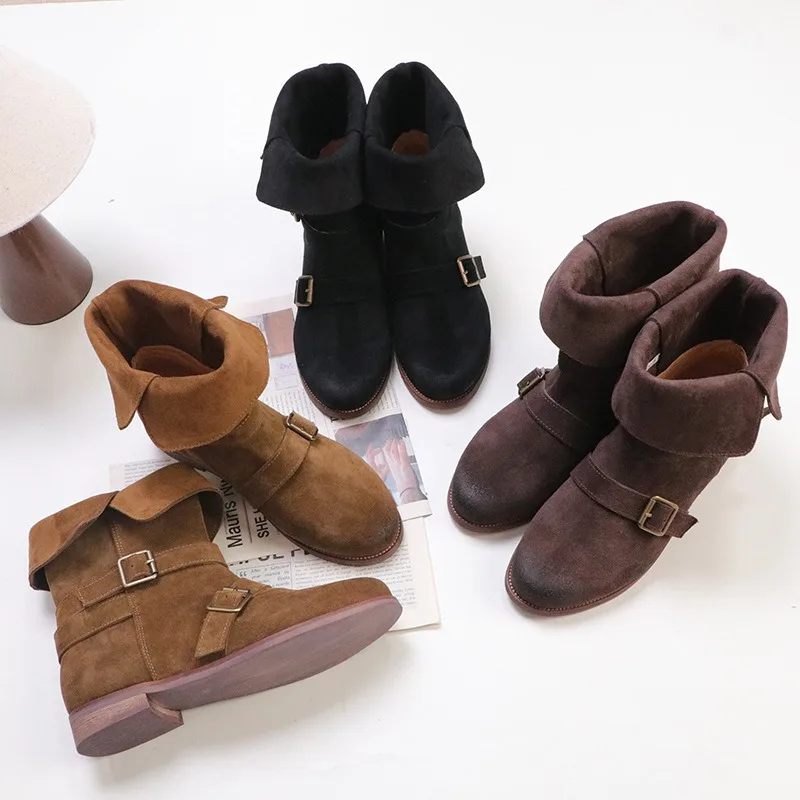 Женские ботильоны Birkuir в стиле ретро, короткие ботинки без шнуровки с пряжкой, обувь с отбортовкой на толстом каблуке 3 см, повседневные ботинки из натуральной кожи 2025 г.
Женские ботильоны Birkuir в стиле ретро, короткие ботинки без шнуровки с пряжкой, обувь с отбортовкой на толстом каблуке 3 см, повседневные ботинки из натуральной кожи 2025 г.