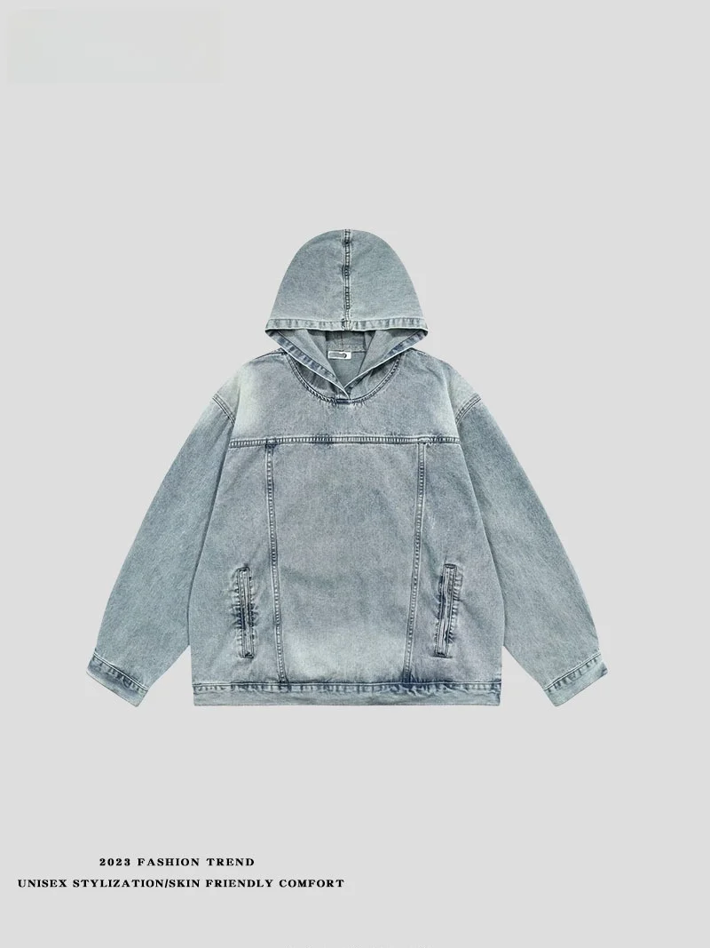 Retro American High Street Hoodie Jaet Men's Waed Denim Oversized Casual Outerwear Spring Autumn Winter Streetwear
Retro American High Street Hoodie Jaet Men's Waed Denim Oversized Casual Outerwear Spring Autumn Winter Streetwear