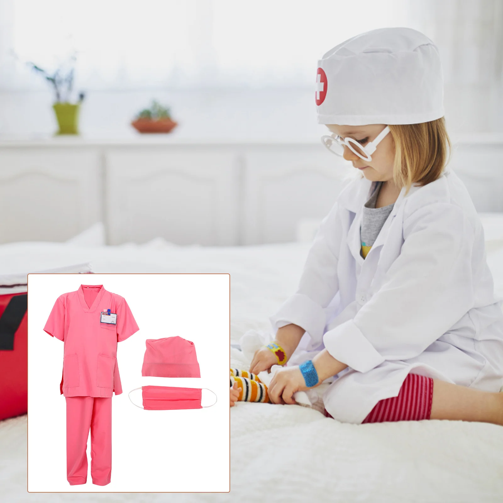 1Set Kids Doctor Costume Doctor Uniform Party Cosplay Dress Up Role Play Outfit Boys Girls Birthday Costume for Kids
1Set Kids Doctor Costume Doctor Uniform Party Cosplay Dress Up Role Play Outfit Boys Girls Birthday Costume for Kids