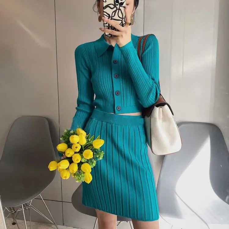 Sexy Sweater Set Women's Outfits Autumn Winter New Knitted Slim Fit Top and Hip Wrap Skirt Two-piece Sets Ensemble Femme V765
Sexy Sweater Set Women's Outfits Autumn Winter New Knitted Slim Fit Top and Hip Wrap Skirt Two-piece Sets Ensemble Femme V765